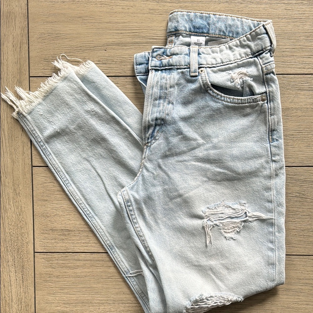 H&M Blue Denim Button-Fly Jeans